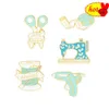 Machine à coudre ruban à mesurer ciseaux émail broche forme épinglette métal Badge broches accessoires femmes hommes bouton broches accessoire