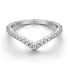 2024 Designer Pandoraring Dora's Band Rings S925 Women's Simple Silver Single Row Diamond Zircon Index Finger Ring