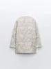 Chic Lace Floral Open Stitch Coat Fashion Solid V-neck Long Sleeve Cardigan Autumn Winter Women Warm Versatile Outerwear 240110