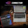 Debra Pro 6 canais DJ Controlle com 99DSP Reverb Effect Bluetooth 50 USB Mixer para Karaokê PC Gravação Condensador Mic 240110