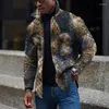 Kurtki męskie jesień i zima 2024 Męskie luźne termiczne termiczne nadrukowane 3D Python Jacket Sports Casual