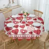 Table Cloth Valentine'S Day Love Romantic Festival Waterproof Tablecloth Decoration Wedding Home Kitchen Dining Room Round