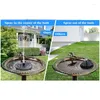 Garden Decorations Solar Fountain Pump For Bird Bath 3W Floating With 6 LED Lights 7 Nozzles Pond Pool Backyard