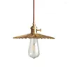 Pendant Lamps Wabi-sabi Brass Chandelier Dining Room Bar Balcony Entryway Light Bedroom Bedside Lamp Japanese LED