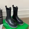 Designer boot botteega venetas stövlar 2024 botega b ny hög version par stora tjockt botten skorstengrönt rör 10 cm 16 cm 22 cm