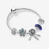 2024designer Pandorabracelet Lune Double Serpent Os Brillant Étoile Rivière Femmes Simple Famille Bleu Dream Catcher Bracelet Cadeau À La Mode Pour Petite Amie