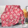 Bonito porco rosa velo cobertor quente quarto lance cobertor na cama sofá cama viagem sherpa cobertores para adultos crianças meninas colcha 240109