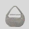 Totes, Luxus-Diamanten, Abend-Clutch-Taschen, Designer-Rhinone-Damenhandtaschen, Shinny-Party-Geldbörsen, Sier-Kristall-Mesh-Tasche 2023blieberryeyes