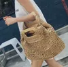 Totes casual rattan large capacity tote for women wicker woven wooden handbags summer beach str bag lady big purses travel sac 2021catlin_fashion_bags