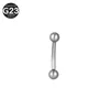 10PC Eyebrow Piercing G23 Banana Barbell 81012mm Internally Threaded Lip Rings 34mm Ball Helix Rook Earrings Jewelry 240109