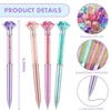 16 pièces grands stylos cristal diamant cadeau de noël stylo à bille brillant stylos à encre noire adaptés aux fournitures de bureau scolaire 240109