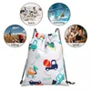 Shopping Bags Fire Truck Portable Small School Bag Sport Drawstring Backpack With Convenience Pockets