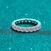 Knobspin 2.5ct D Color Ring for Woman Wedding Jewelry with GRA 925 Sterling Sliver Plated 18k White Gold Wedding Band 240109