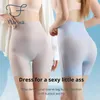 Farixa Ultra cienkie lodowe jedwabne szorty bezpieczeństwa Kobiety Kształtowanie Metki Wysokie talia Płynnie bezszwaszczowe spodnie brzucha Body Shaper 240109