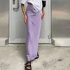 Skirts 2024 Women'S Basic Half Length Tight Long Skirt Mid Waist Solid Color Straight Fashion Casual Streetwear