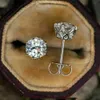 Stud Premium 1,5Ct Moissanite Diamond Coldings dla kobiet na oryginal 925 Srebrna biżuteria Kobiety Misanite Earring 2023 YQ240110