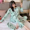 Dames Pyjama Sets Big Size XXL Nachtkleding Pyjama met lange mouwen Zomer Cartoon Pijamas Mujer Pjs Vrouwelijke Loungewear Casual Homewear 240110