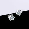 Stud Moissanite Stud Earrings 1CT Certified for Women Platinum Plating Sterling Silver 925 Diamond Ear Studs Wedding Fine Jewelry YQ240110