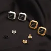 Kolczyki vintage luksusowe złote kolczyki nowe zimowe miłosne kolczyki butique z pudełkiem projektant biżuterii styl dziewcząt urok kolczyki