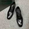 Berluti Business Leather Shoes Oxford Calfskin Handmade Top Quality Berlutis Venezia hand-painted with crocodile pattern up formalwq D58H