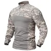 Taktische T-Shirts für Herren, Militär, Tarnung, Baumwolle, Uniform, RU US-Soldaten, Kampf-T-Shirt, Militär, Multicam, Langarm-Shirts, 240109