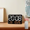 Relógios de parede LED Relógio Eletrônico com Display de Controle Remoto TemperatureTime Semana e Data Moda Sala de Estar Desktop USB Plug