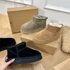 Designer Luxury Uzz Snow Boots, Waterproof Suede Leather Upper, Inlaid 17mm Sheep Päls Intersula, Light Wing Technology Outrole Söt och söt variation, tjock botten och varm!