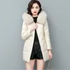 女性用ジャケット女性革のジャケット女性2024ファーカラーハードコートプラスサイズゆるい本物のシープスキン