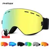 PHMAX Skibrille Doppelschichten UV400 Antibeschlag Skibrille Skimaske Herren Damen Schneebrille Pro Winter Schneesportbrille 240109