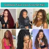 1B Curly Faux Locs Crochet Hair 18Inch Goddess 99J Pre Looped Synthetic Braiding For Women 240110