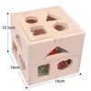 Blocchi di costruzione Per bambini Primi giocattoli educativi In legno 13 fori Forma Selezionatore Scatola di intelligenza Cognitivo per bambini Abbinamento geometrico 240110