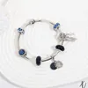 2024designer Pandoraarmband Snake Bone Dream Catcher Blauw Zirkoon Kristal Kralen kinderen Jia Legering Armband Meisje