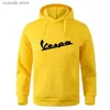 Herrtröjor tröjor sportiga vespa varumärke tröjor huvtröja Menwomen Autumn Winter Warm Fleece Sweatshirts Design roliga hoodies Jumper Hoodie T240110