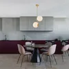 Żyrandole nordycka szklana kulka kryształowy sufit LED Lamparas de Techo Colgante Moderna Kitchen LUSTRES