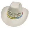 Berretti con paillettes Stella Cappello da cowgirl per donna Costume cosplay Cowboy Addio al nubilato Ragazza Copricapo Accessori da sposa