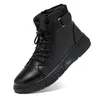 Motorcykelplattform Mens Outdoor High Top Leather Boots Fashion Bekväma vattentäta män Skor 240109 Gai Gai Gai