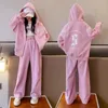 Clothing Sets Autumn Fashion Kids Clothes Girls Hooded Sweatshirt Set Junior Long Sleeve Jacket Sweatpants Trend 3-14Y