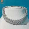Lifeng moda jóias venda quente através do teste de diamante moissanite 925 prata esterlina hip hop cubana corrente colar