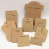 Necklaces 100pcs Kraft Paper Handmade with Love Jewelry Displays Cards,necklace/earring/hairpin/pendant Packaging Cards