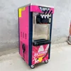 Machine à crème glacée commerciale à trois saveurs, support Vertical pour yaourt glacé, machine à crème glacée molle