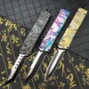 Micro Tech OTF Auto Knife 3.346 "440Cスチールブレード、亜鉛合金ハンドル、屋外戦闘戦闘自己防衛ナイフBM 3300 4600 3400