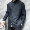 Camisa de vestido de designer de luxo camisa de manga longa casual roupas de negócios xadrez marca botão acima camisa M-3XL BURR45