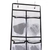 Caixas de armazenamento 12 bolsos grandes de malha pendurados Organizer rack de sacos de caixa arrumada Blippers de bolsas de parede de salas de parede