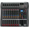 Contrôleur Dj Mixer Audio Table de mixage sonore Carte Pc professionnel Consoles numériques Interface Console Pro Équipement 8 canaux y240110