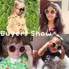 Hair Accessories Vintage Sun Flower Cute Kids Sunglasses For Boy Girls Toddler Lovely Baby UV Protection Glasses Children