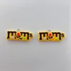 Charms 10pcs Smile Chocolate M Bean Candy Resin Pendants For DIY Handmade Earring Keychain Bracelet Jewelry Accessories Making