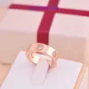 Trend fashion versatile jewelry good nice Carter Temperament Rose Gold Ring Full Diamond 18k Wide New With Original Box Pyj