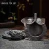 ブティックパープルクレイティーペット家庭用フィルターティーリーク装飾品デスクトップドラゴン彫刻FENG SHUI DECORATION TEAアクセサリー240110