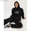 Survêtements pour hommes CR7 Sweat à capuche imprimé Survêtements Sweats à capuche et pantalons en molleton Ensemble Pull à capuche Sweat-shirt Sport Marque Vêtements Survêtement Pantalon de survêtement Q230110