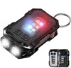 Multifunctional LED Mini Flashlight Powerful Rechargeable 8 Mode Torch Pocket Emergency Work Keychain Light COB with Magnetic Metal Clip